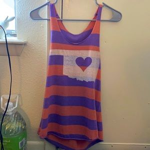 Medium, striped Oklahoma Tank top.